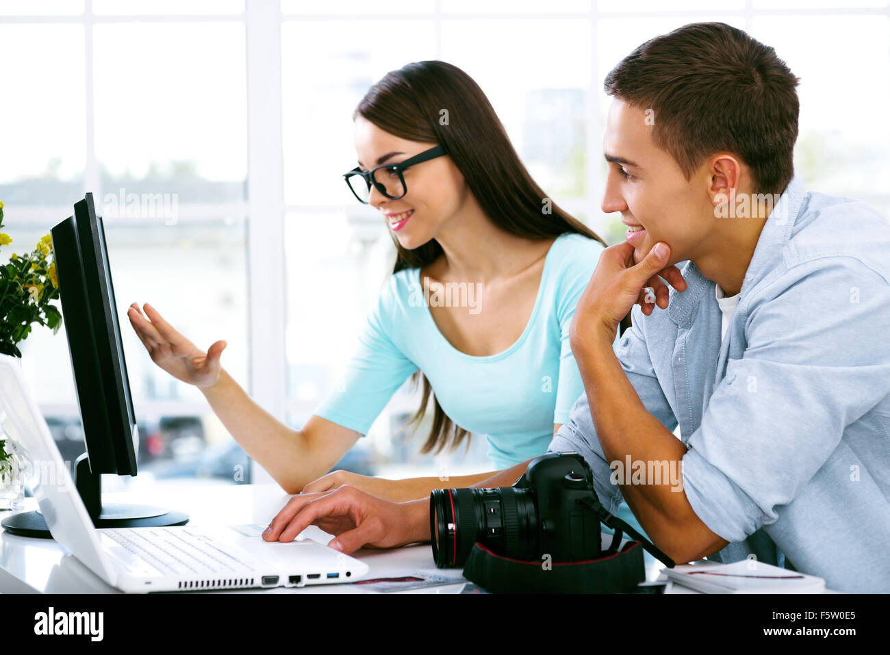 Concept per il fotografo professionista in office Foto Stock