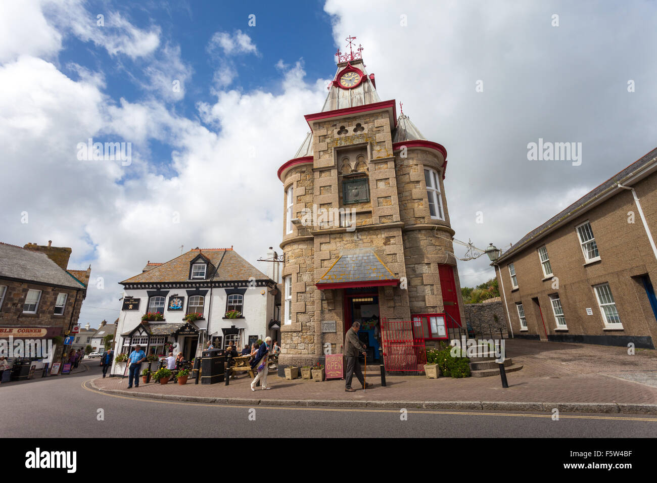 Cornish village di Marazion, Regno Unito Foto Stock