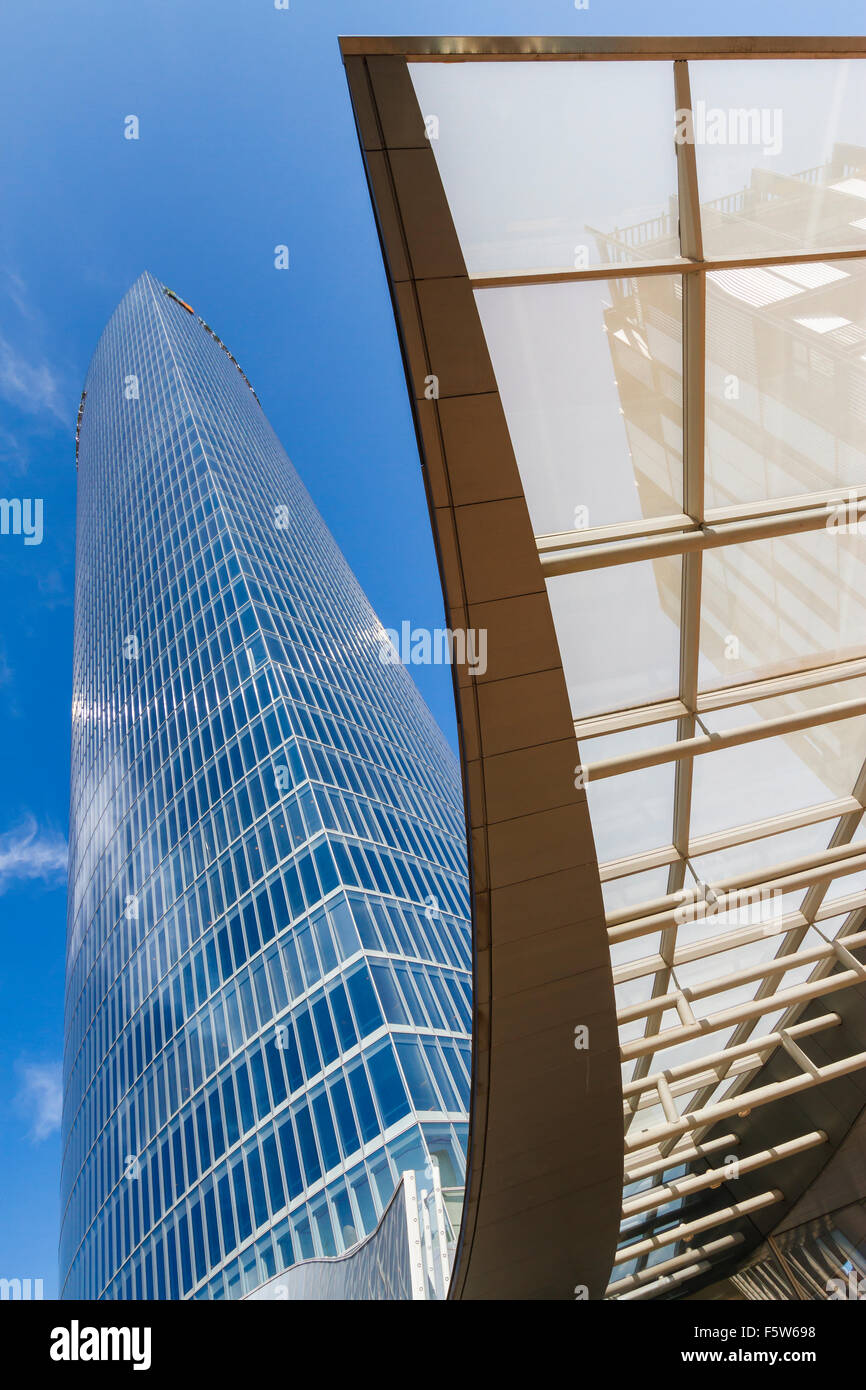 Iberdrola Torre. Bilbao Biscay, Paesi Baschi, l'Europa. Foto Stock