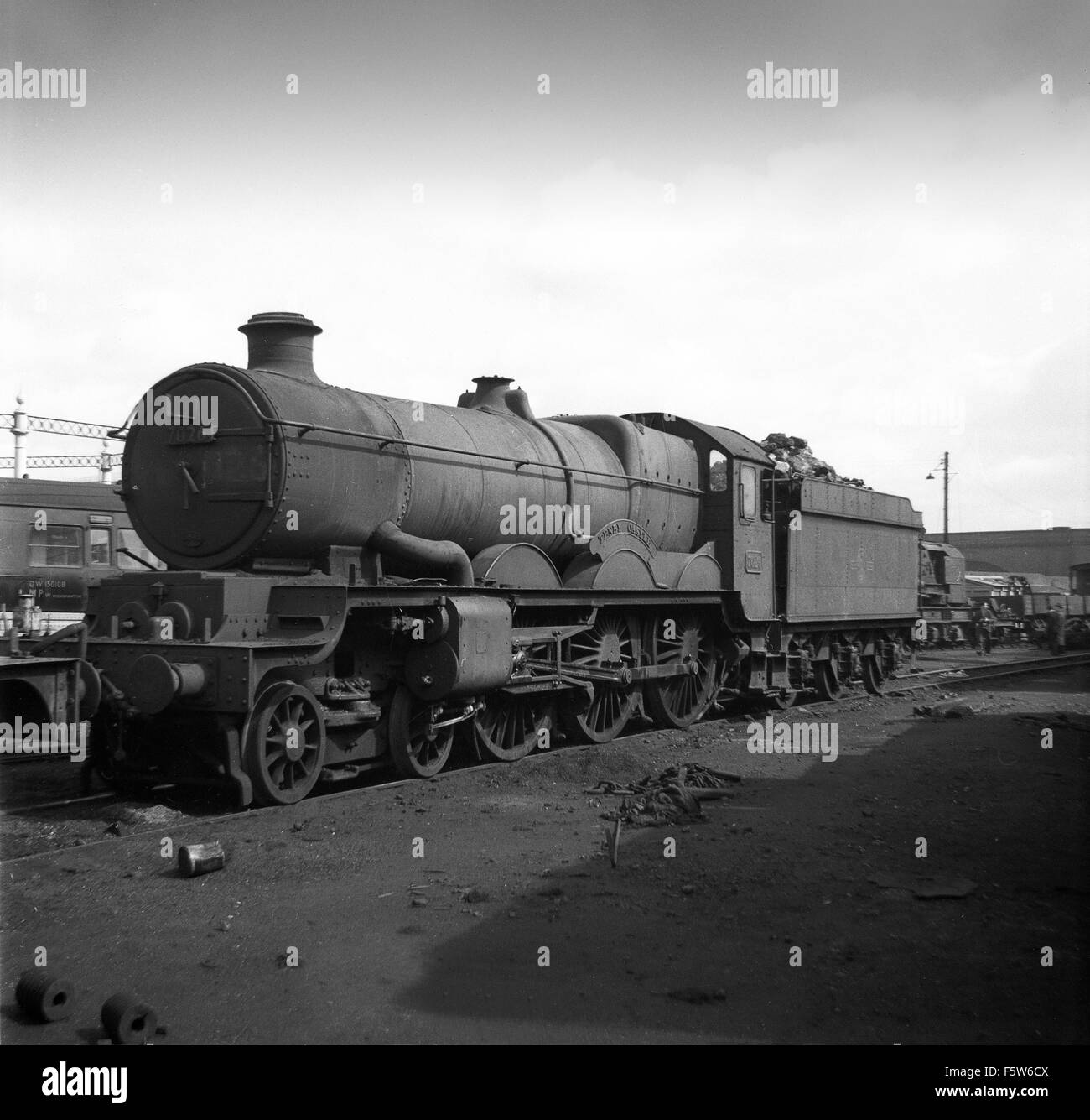 Locomotiva a vapore Tenby Castle a Wolverhampton 4/10/60 Foto Stock