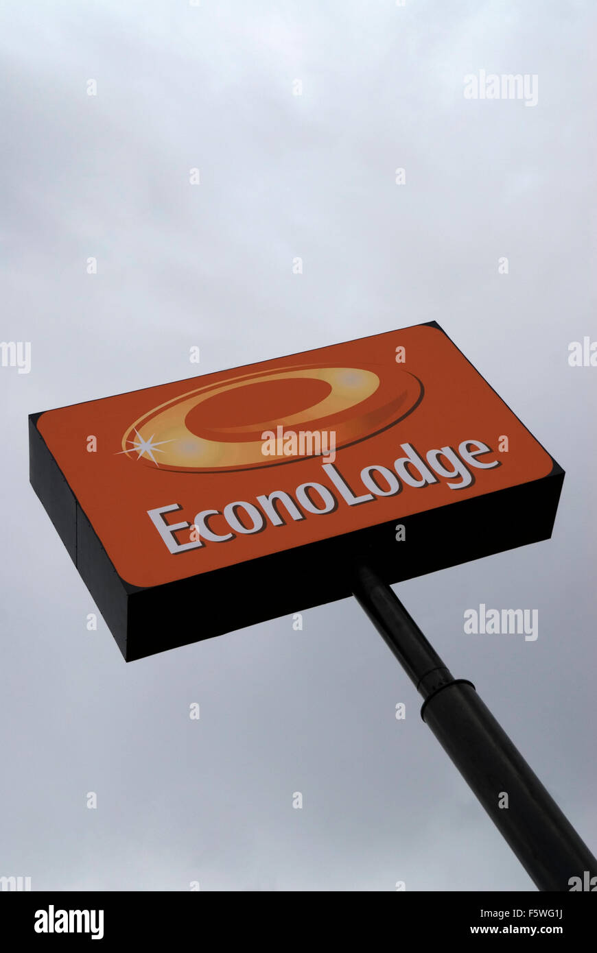 Econo Lodge Hotel segno, STATI UNITI D'AMERICA. Foto Stock