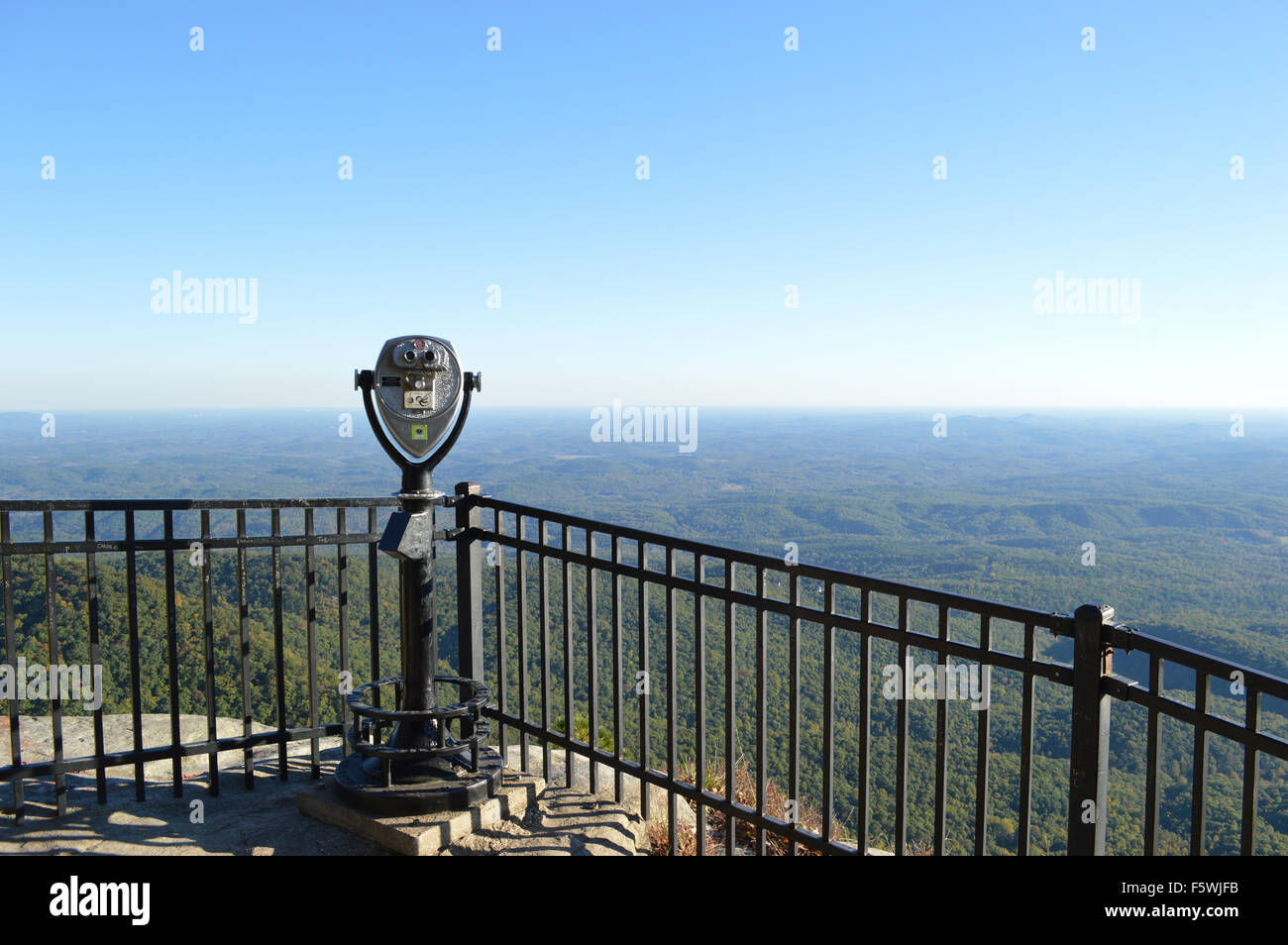 La vista dalla cima di Caesars Capo Montagna in Carolina del Sud. Foto Stock