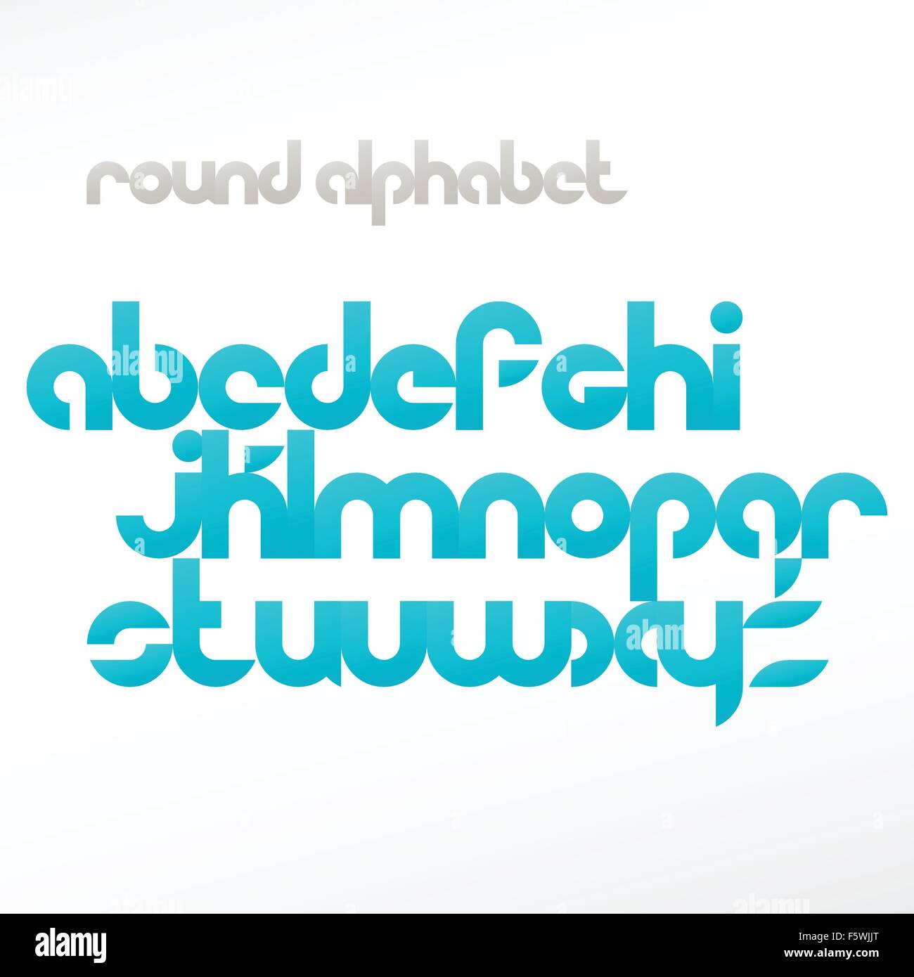 Nuovo set di alfabeto contemporanee lettere isolati su sfondo bianco. vettore font type design Illustrazione Vettoriale