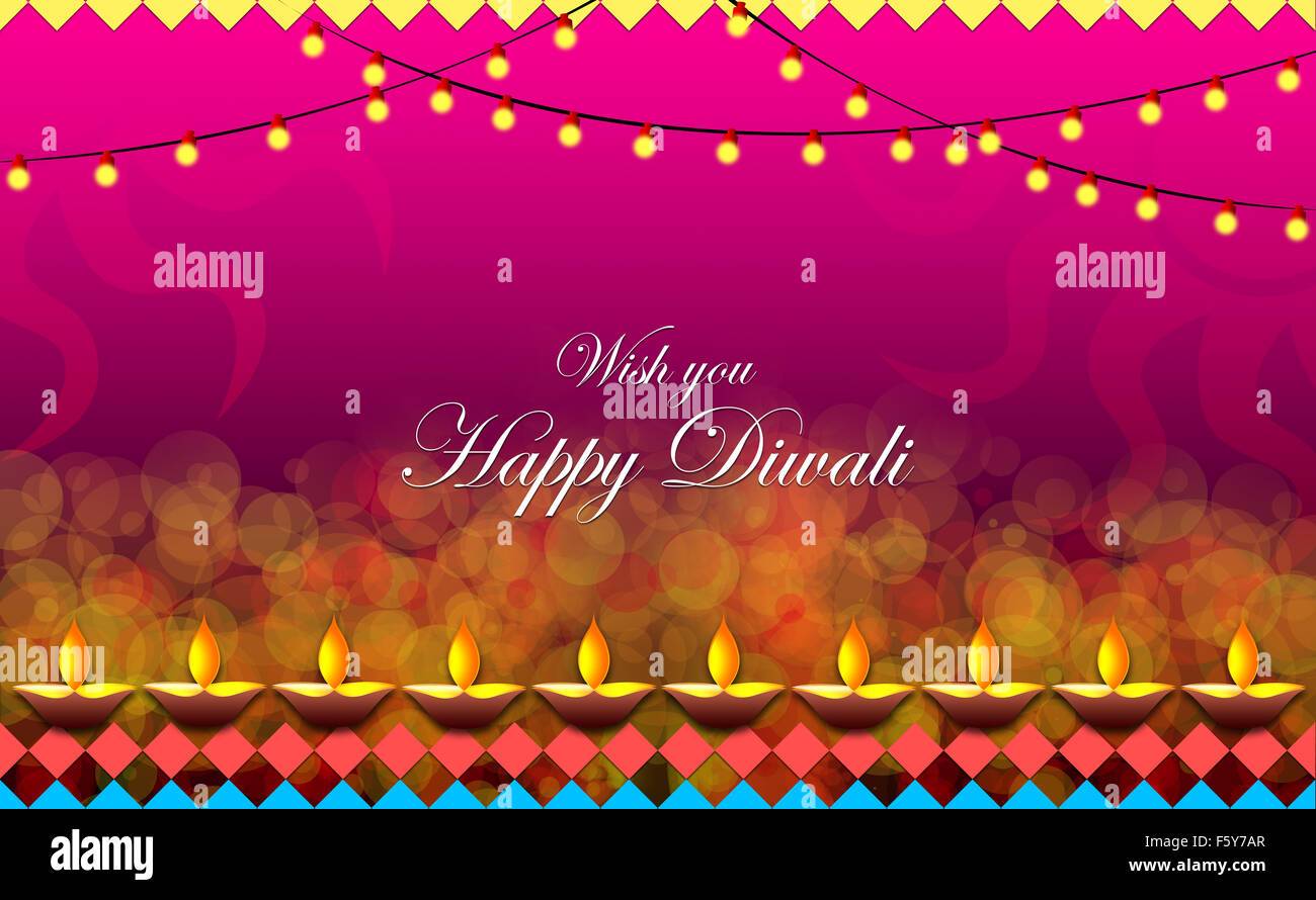 Diwali illustrazione dello sfondo Foto Stock