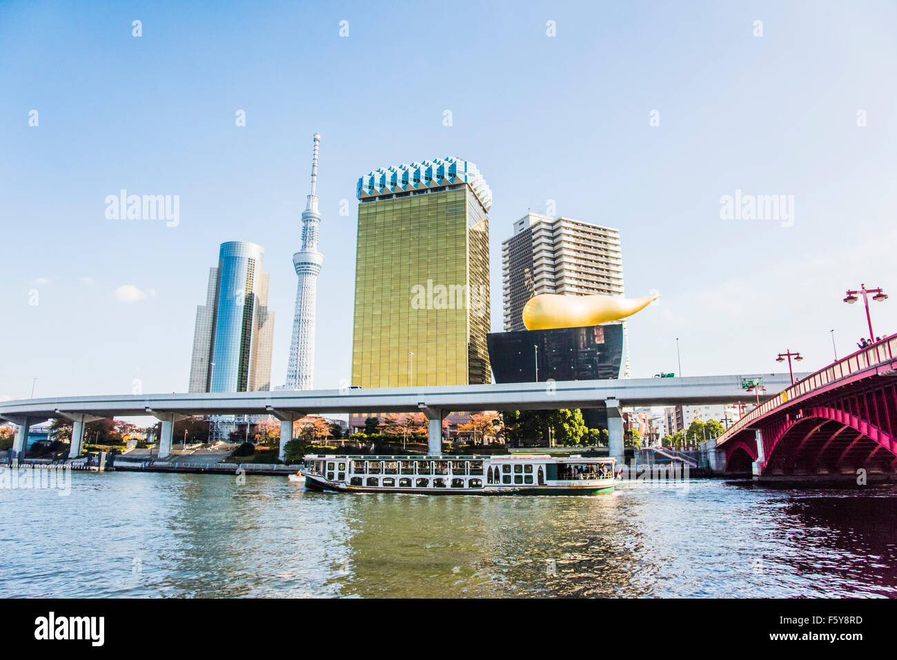 Tokyo Skytree e birra Asahi building,Tokyo Giappone Foto Stock