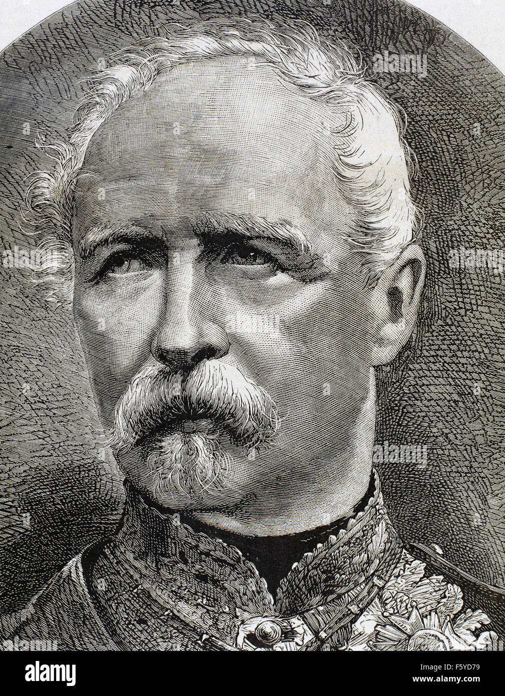 Patrice de MacMahon, primo duca di Magenta (1808-1893). Generale Francese e politico con la distinzione Maresciallo di Francia. Terzo Presidente della Francia (1873-1875). Ritratto. Incisione del XIX secolo. Foto Stock