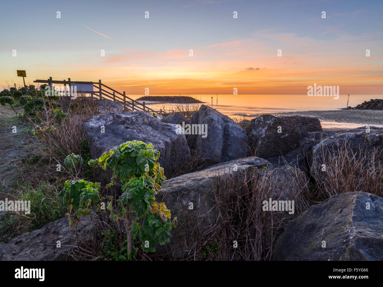 Inverno Middleton sul mare Foto Stock