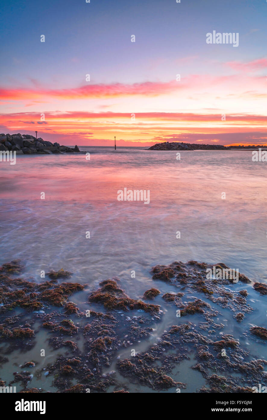 Middleton tramonto sul mare Foto Stock