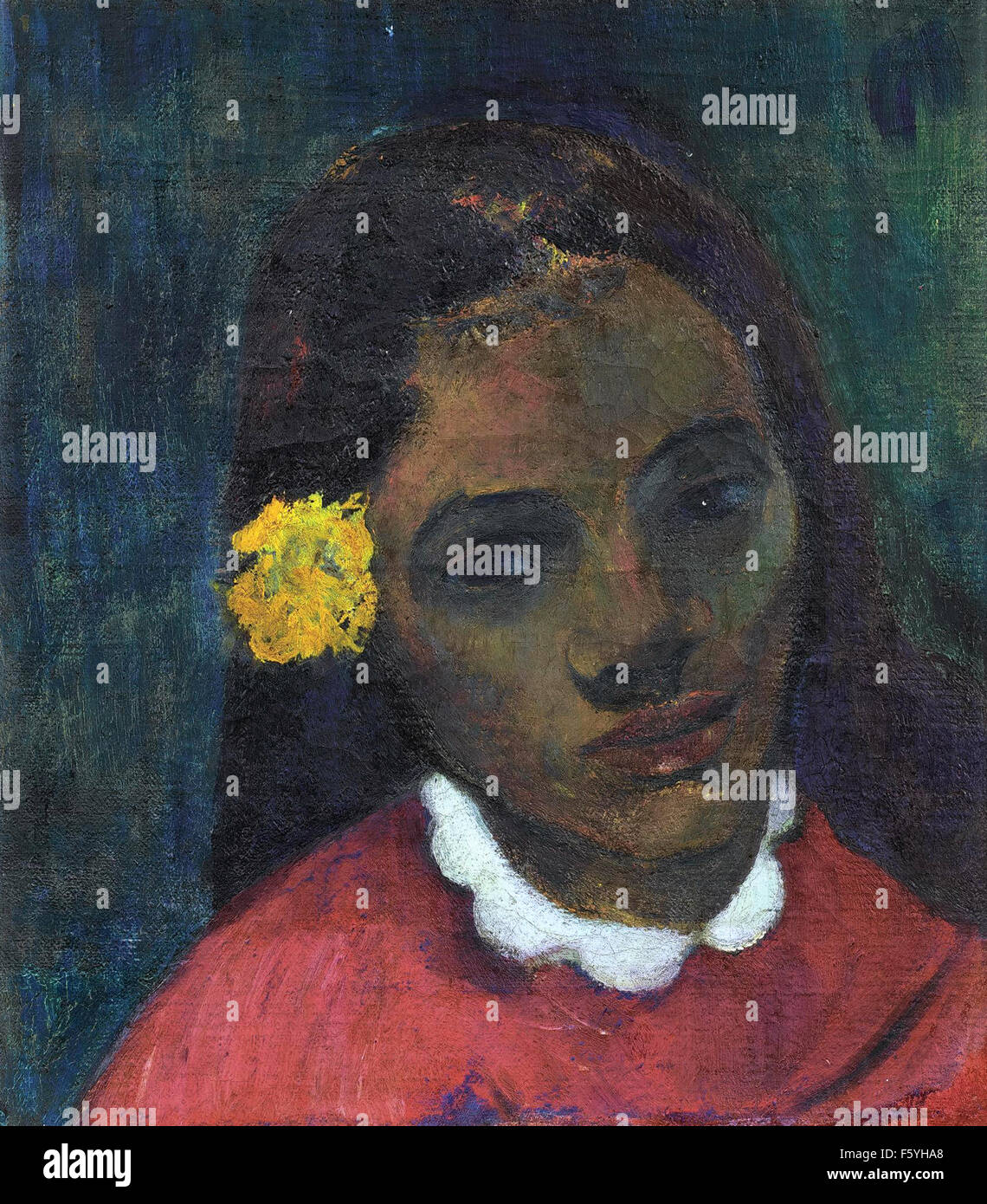 Paul Gauguin - Tête de Tahitienne o La Fleur qui Ãcoute Foto Stock