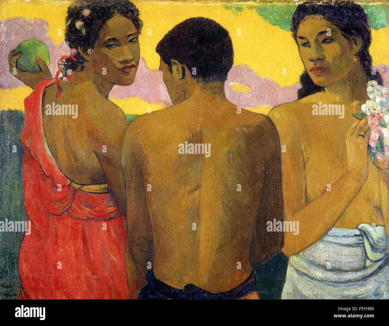 Paul Gauguin - Tre tahitiani Foto Stock