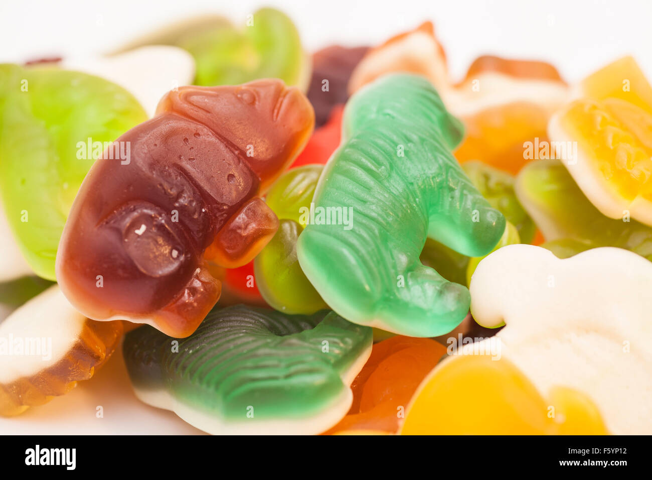 Assortimento di dolci di gelatina colorata caramelle Foto Stock