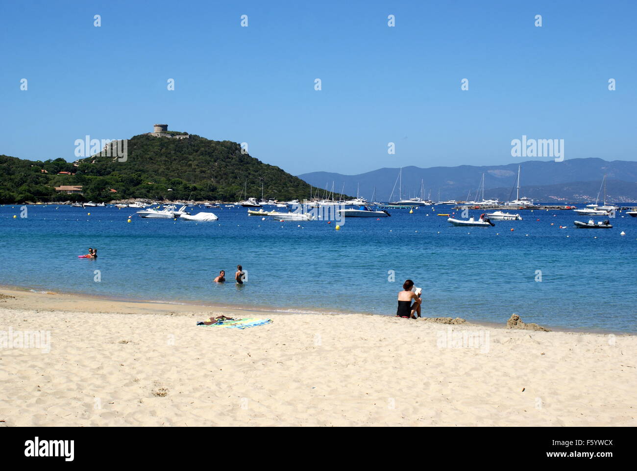 La spiaggia di Campomoro, Corsica, Francia Foto Stock