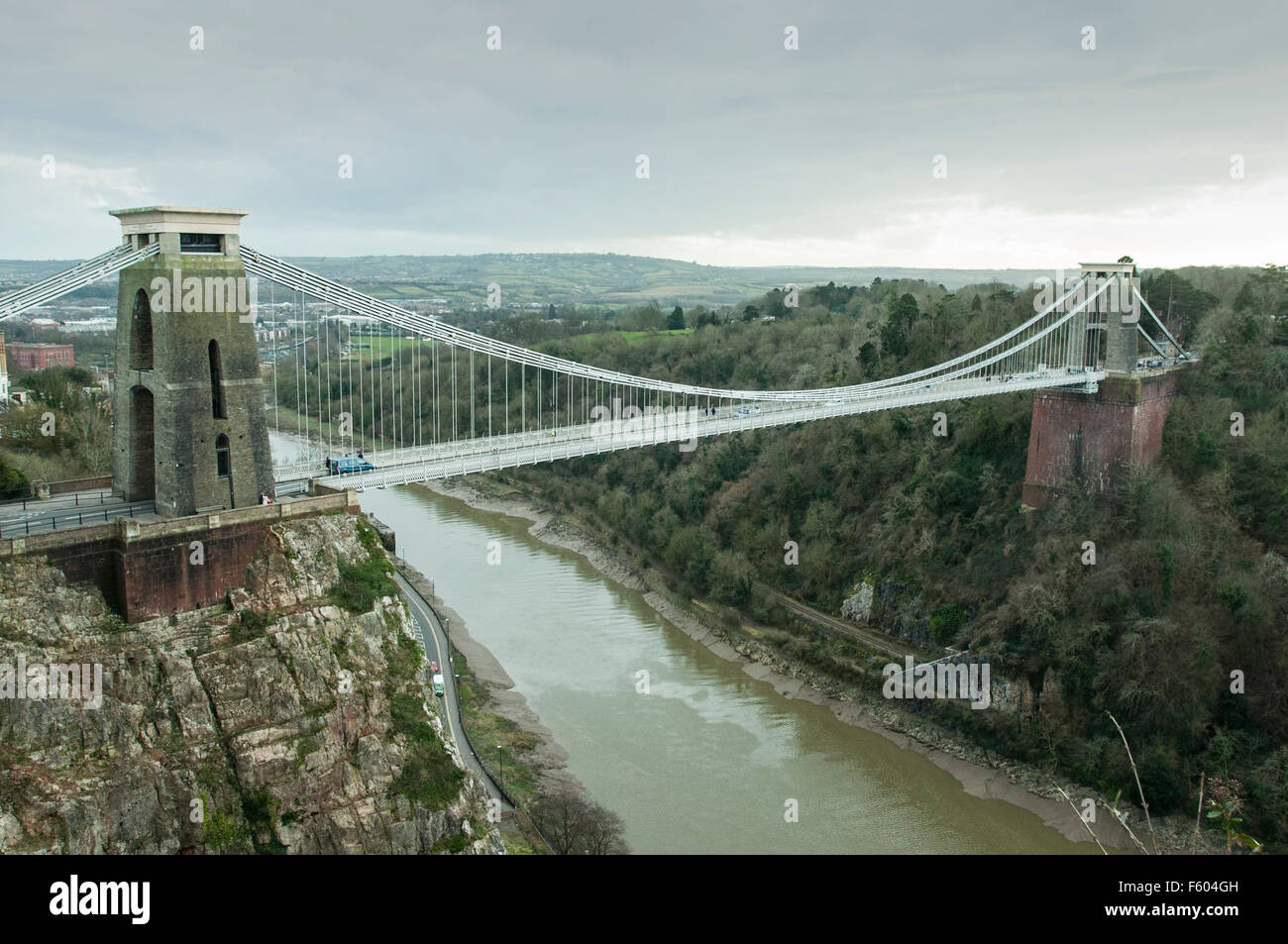 Il ponte sospeso di Clifton fiducia in Bristol. Foto Stock