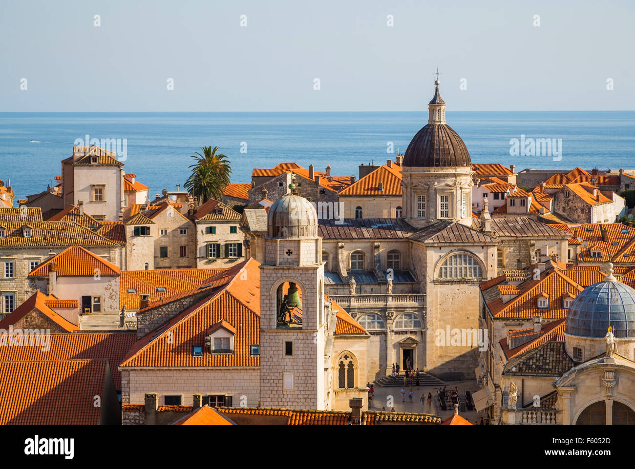 Vista aerea sulla Città Vecchia di Dubrovnik, Croazia Foto Stock