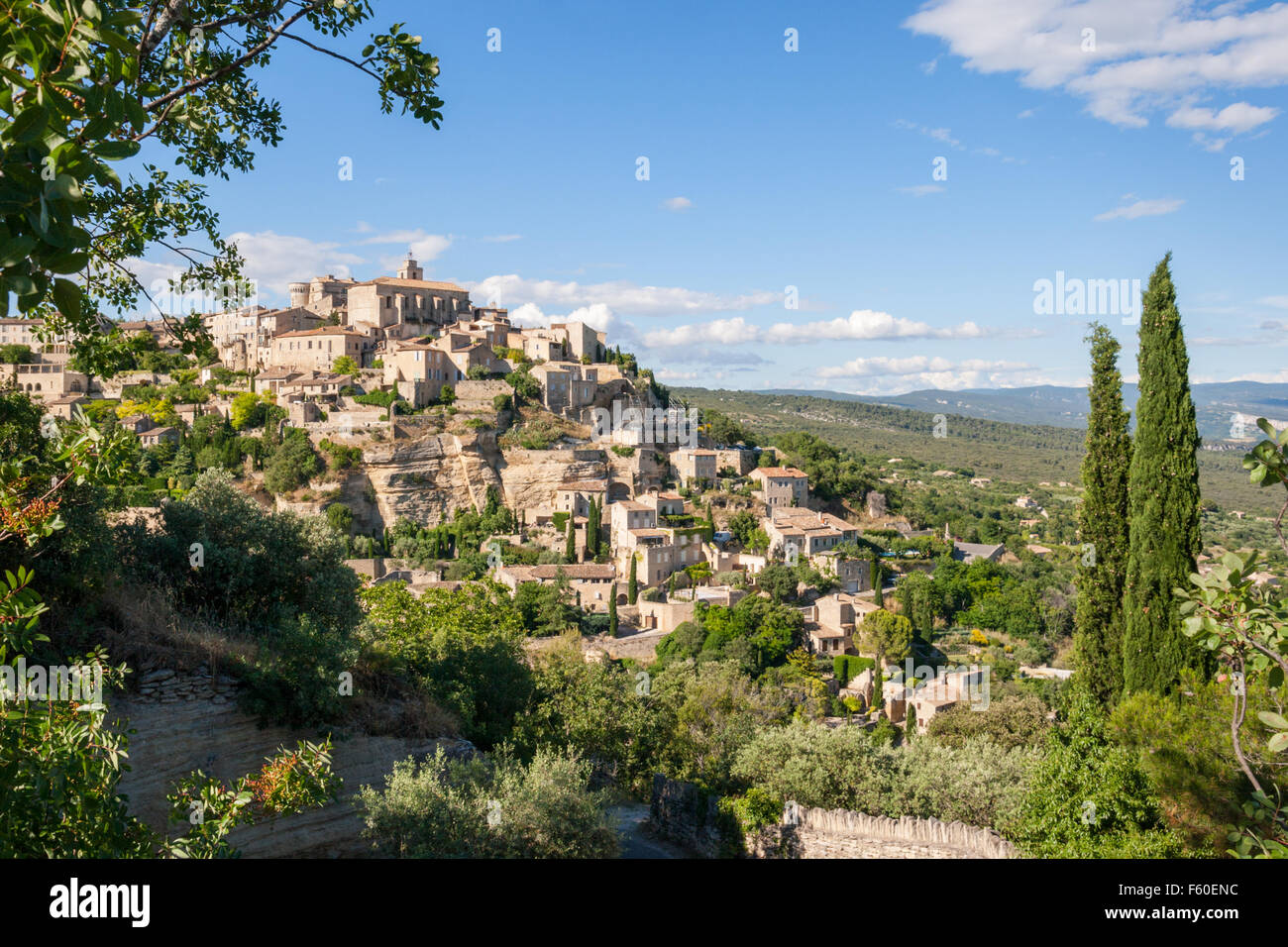 Vista di Gordes, Provenza, Francia Foto Stock