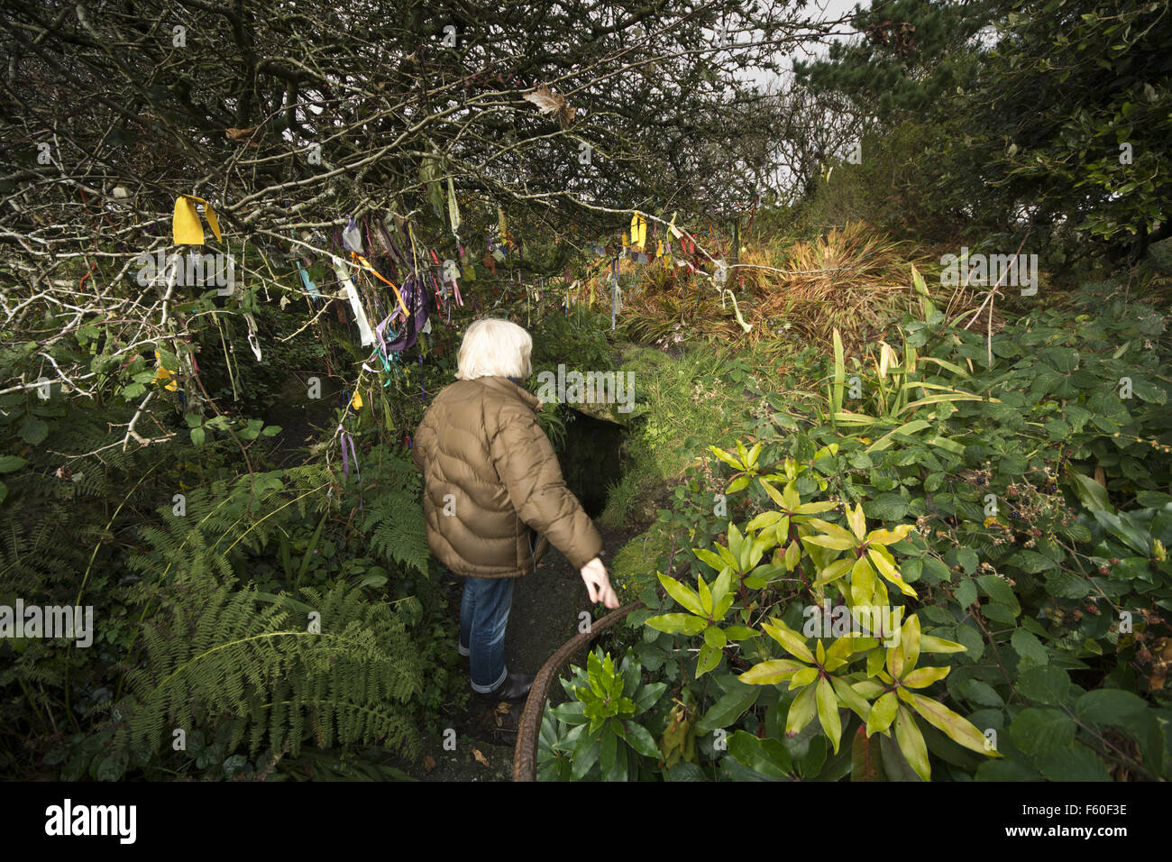 Sancreed ben Cappella Downs bene, la Crone ben Pozzo santo o sacra primavera Foto Stock