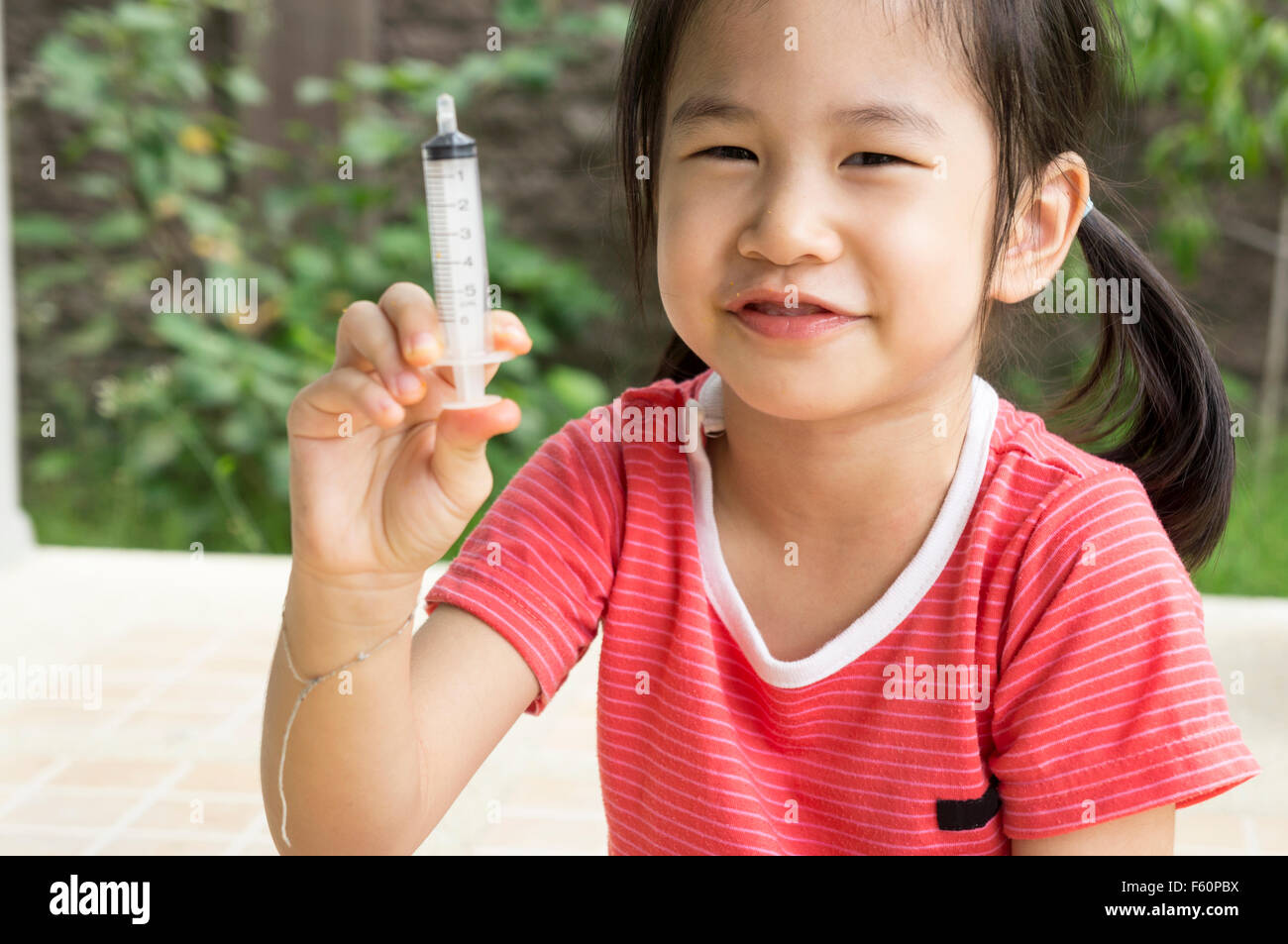Medicina bambino malato kid farmaco Foto Stock