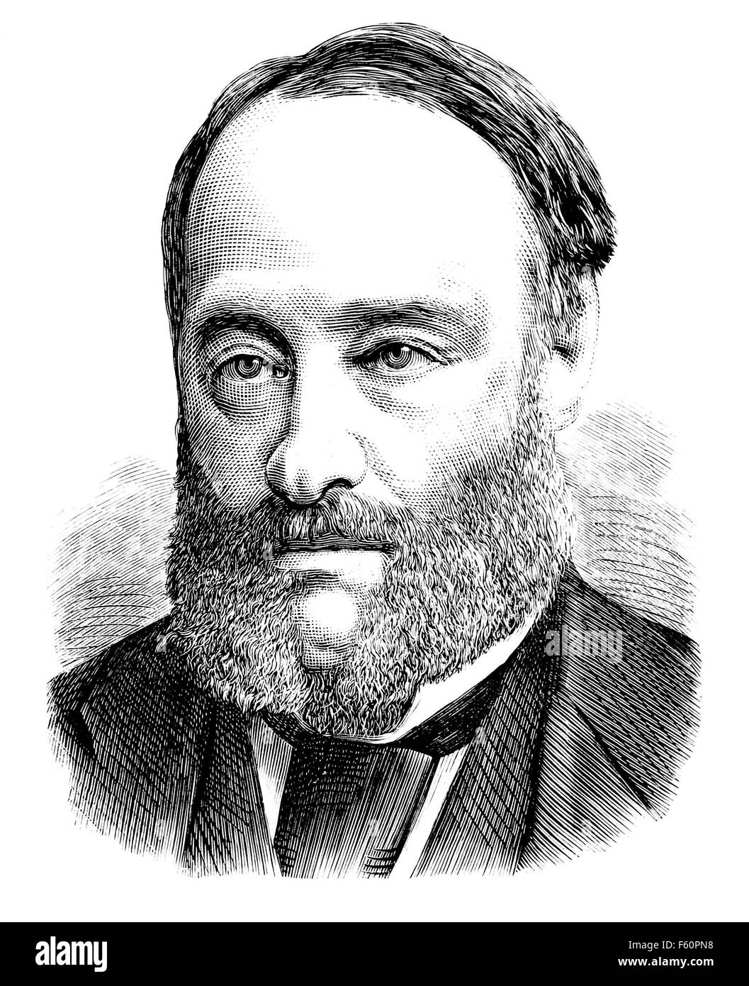 JAMES JOULE (1818-1889) fisico inglese. Incisione dall'American Popular Science mensile pubblicata nel 1874 Foto Stock