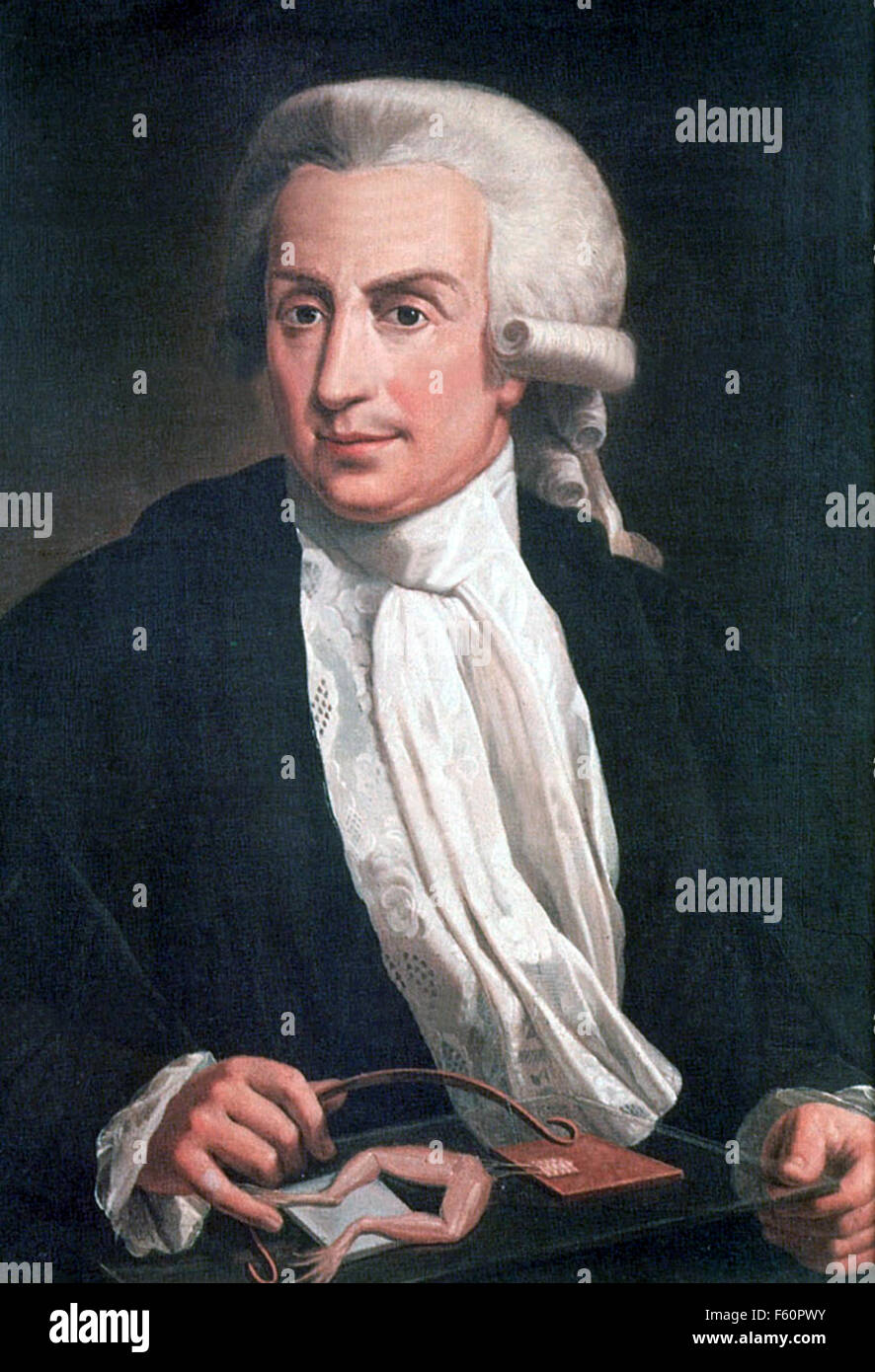 LUIGI Galvani (1737-1798) Italiano medico e biologo. Artista sconosciuto. Foto Stock