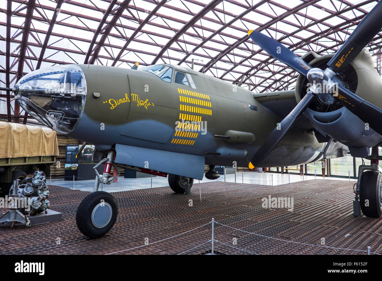 Martin B-26 Marauder, guerra mondiale II bomber in Utah Beach Musée du Débarquement, WW2 museo, Normandia, Francia Foto Stock
