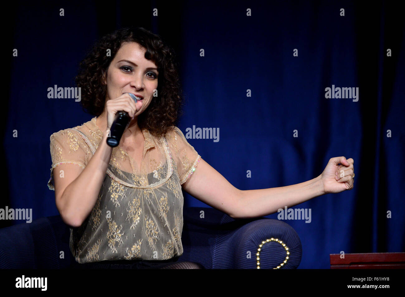 "Io sono in Latino America' Conversazione e parlare tour presso la Florida International University presentato da Northwestern reciproco con: Gaby Moreno dove: Miami, Florida, Stati Uniti quando: 28 Set 2015 Foto Stock