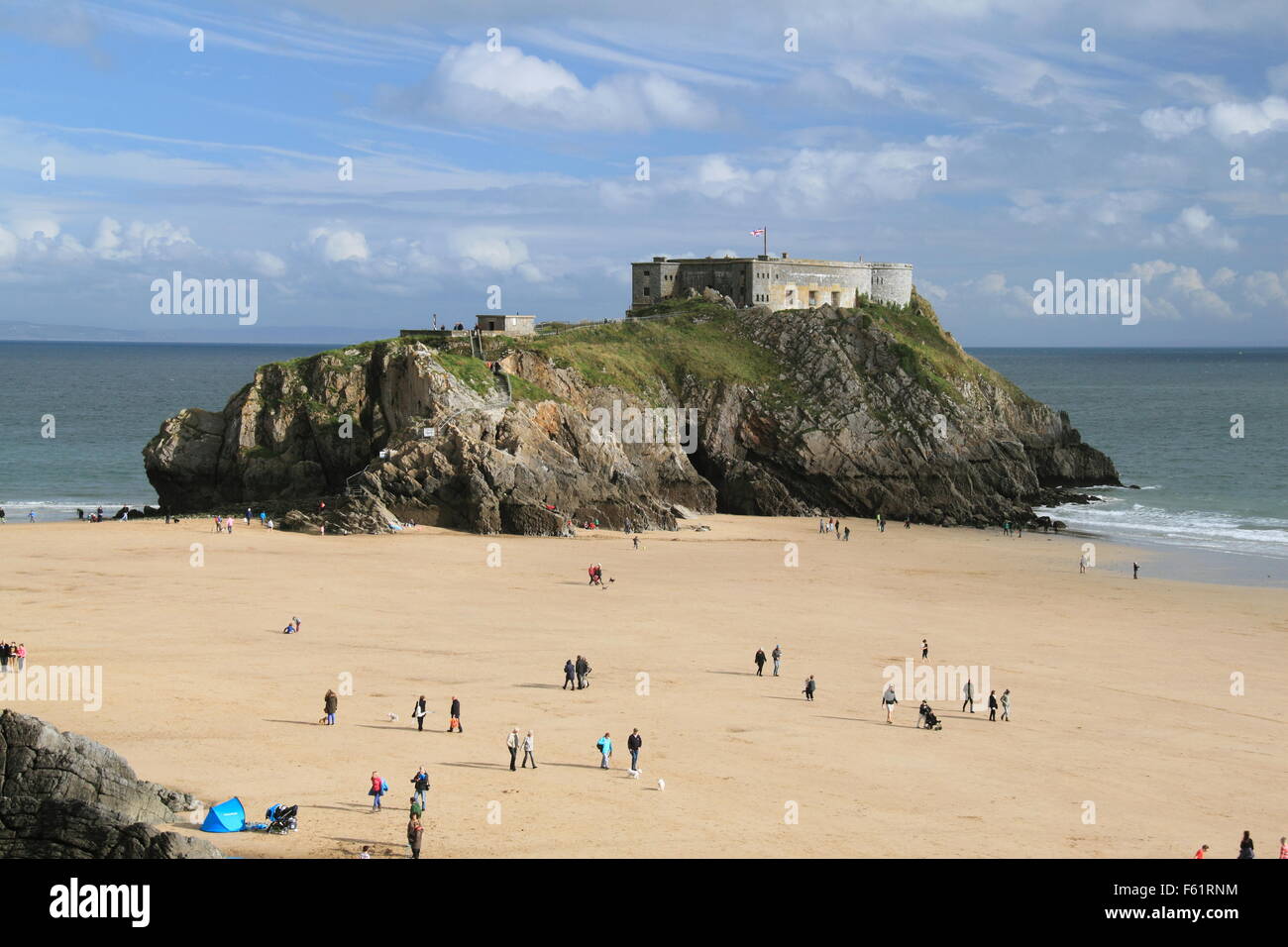 St Catherine's Fort, Tenby, Pembrokeshire, Dyfed Galles, Gran Bretagna, Regno Unito Regno Unito, Europa Foto Stock