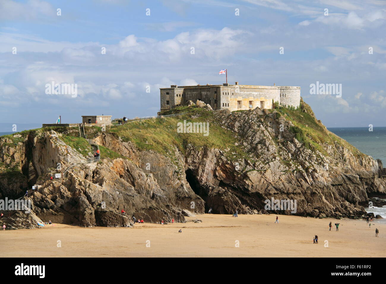 St Catherine's Fort, Tenby, Pembrokeshire, Dyfed Galles, Gran Bretagna, Regno Unito Regno Unito, Europa Foto Stock