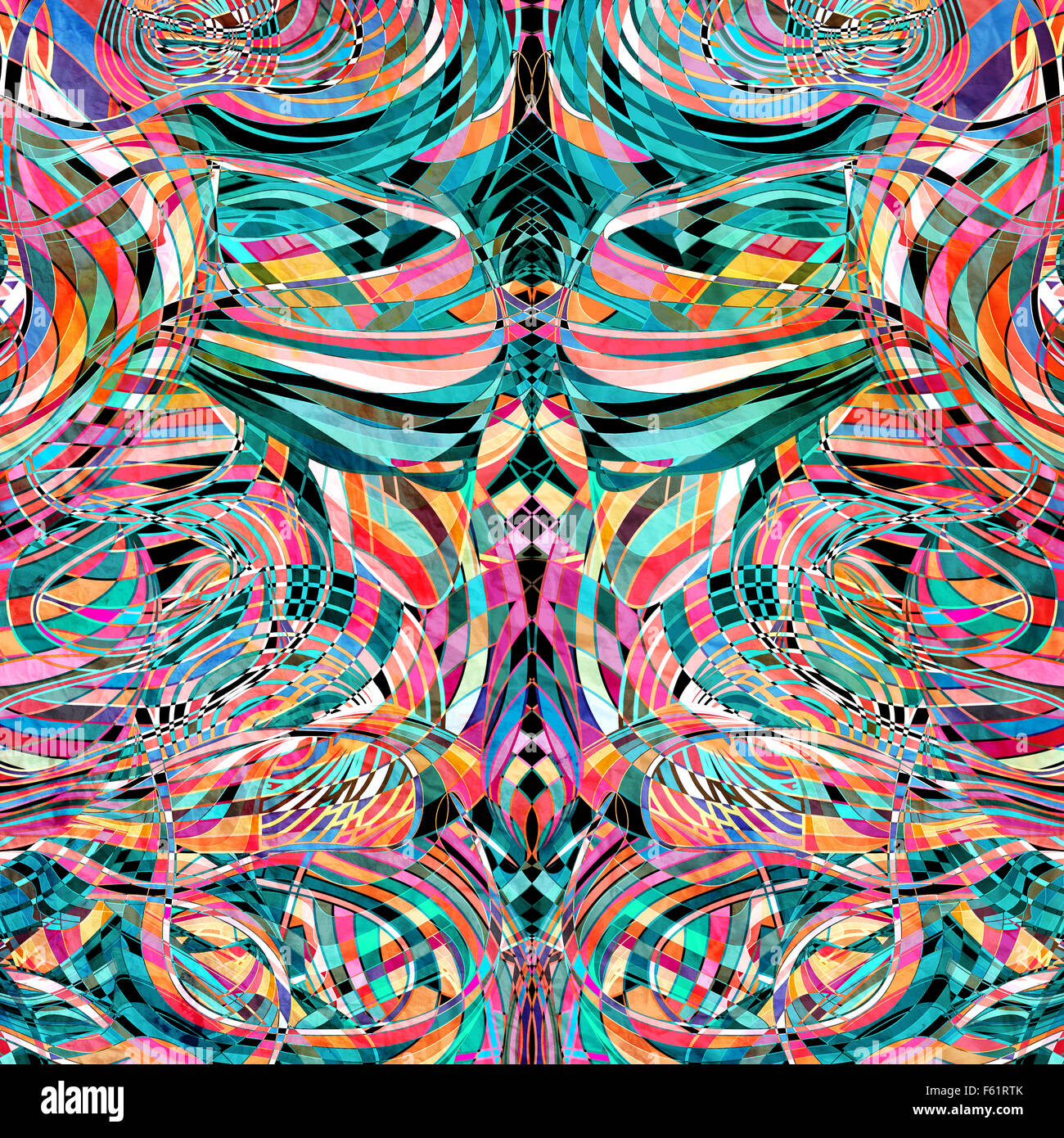 Luminose colorate modello astratto di elementi ondulati Foto Stock