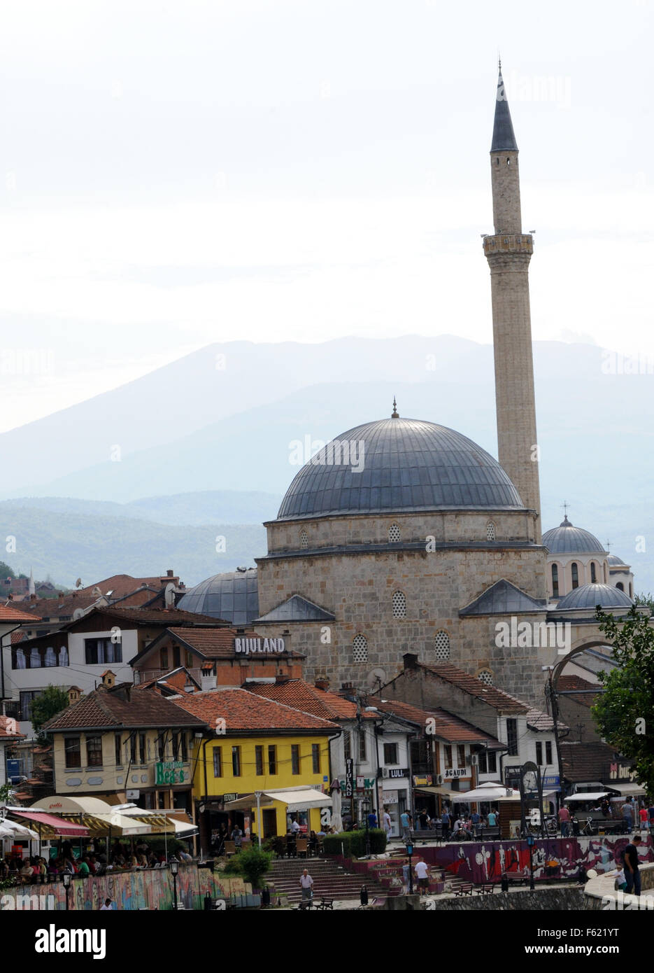 Minareto. Prizren. Prizren, in Kosovo. Foto Stock