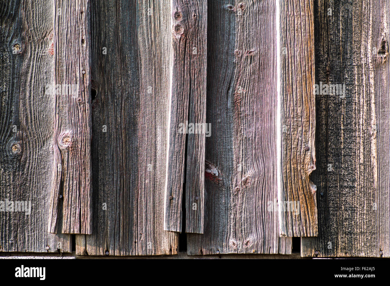 Close-up dello storico Thomas Murphy fienile schierata; Moulton Homestead (c 1910); Mormone fila distretto storico; Grand Teton Nat'l. Pk Foto Stock