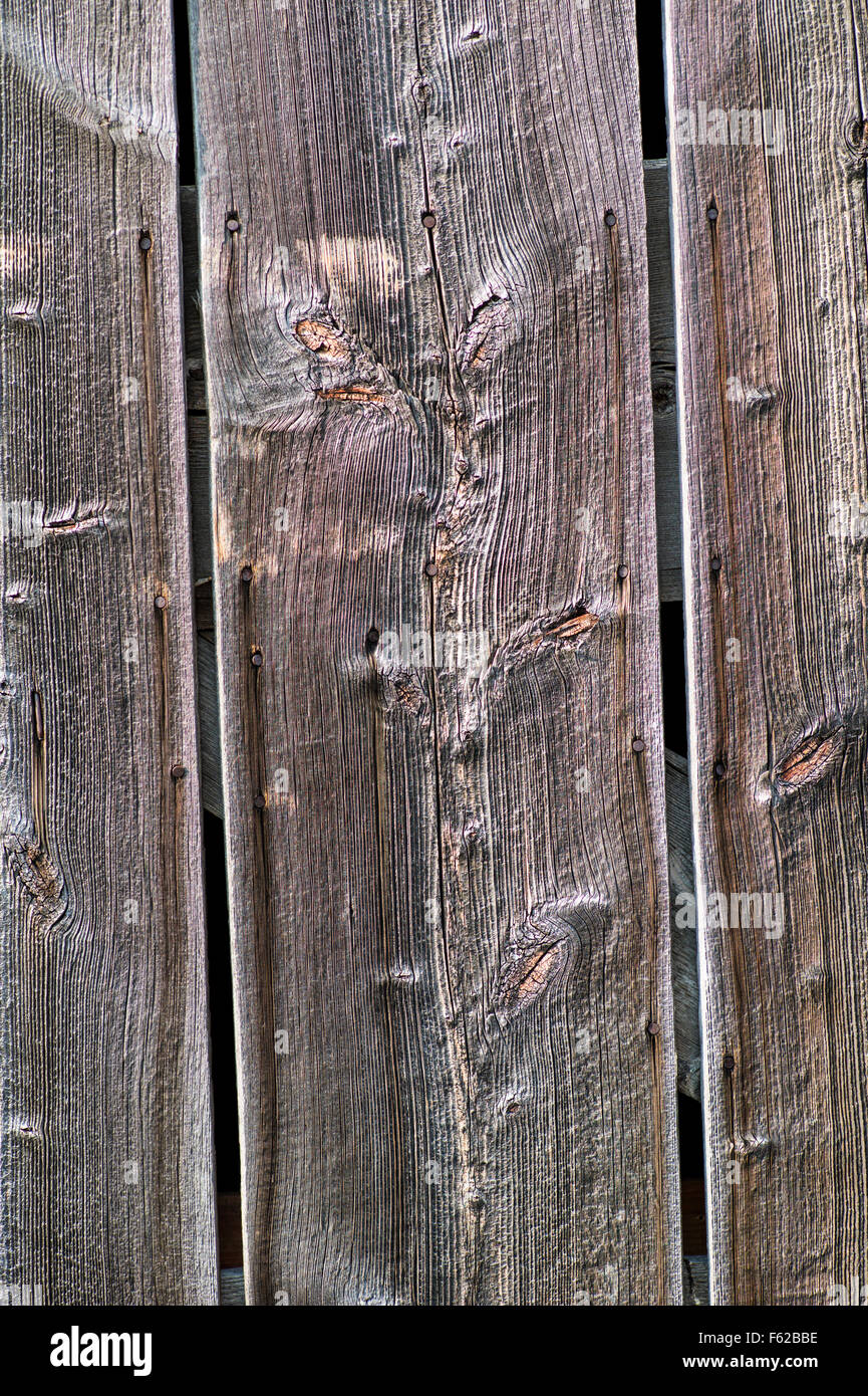 Close-up dello storico Thomas Murphy fienile schierata; Moulton Homestead (c 1910); Mormone fila distretto storico; Grand Teton Nat'l. Pk Foto Stock