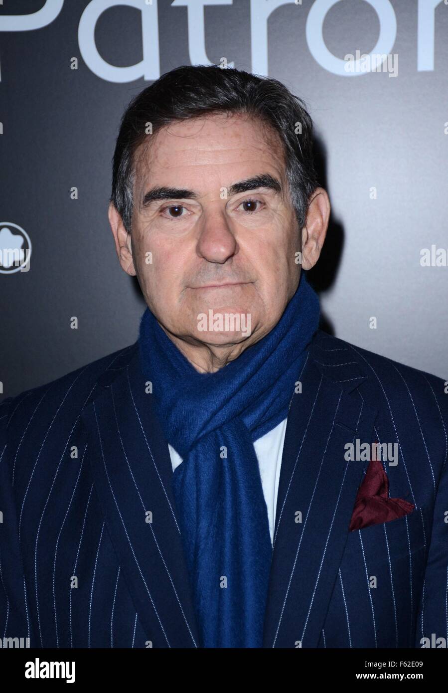 New York, NY, STATI UNITI D'AMERICA. Decimo Nov, 2015. Peter Brant presso gli arrivi per il ventiquattresimo anniversario del Montblanc de la Culture Arts Patronage Award, Kappo Masa, New York, NY Novembre 10, 2015. Credito: Derek Storm/Everett raccolta/Alamy Live News Foto Stock