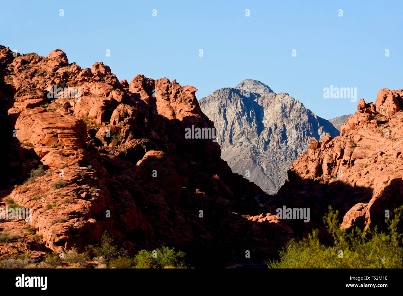 La Valle del Fuoco, paesaggio, Moapa Valley, Nevada Foto Stock