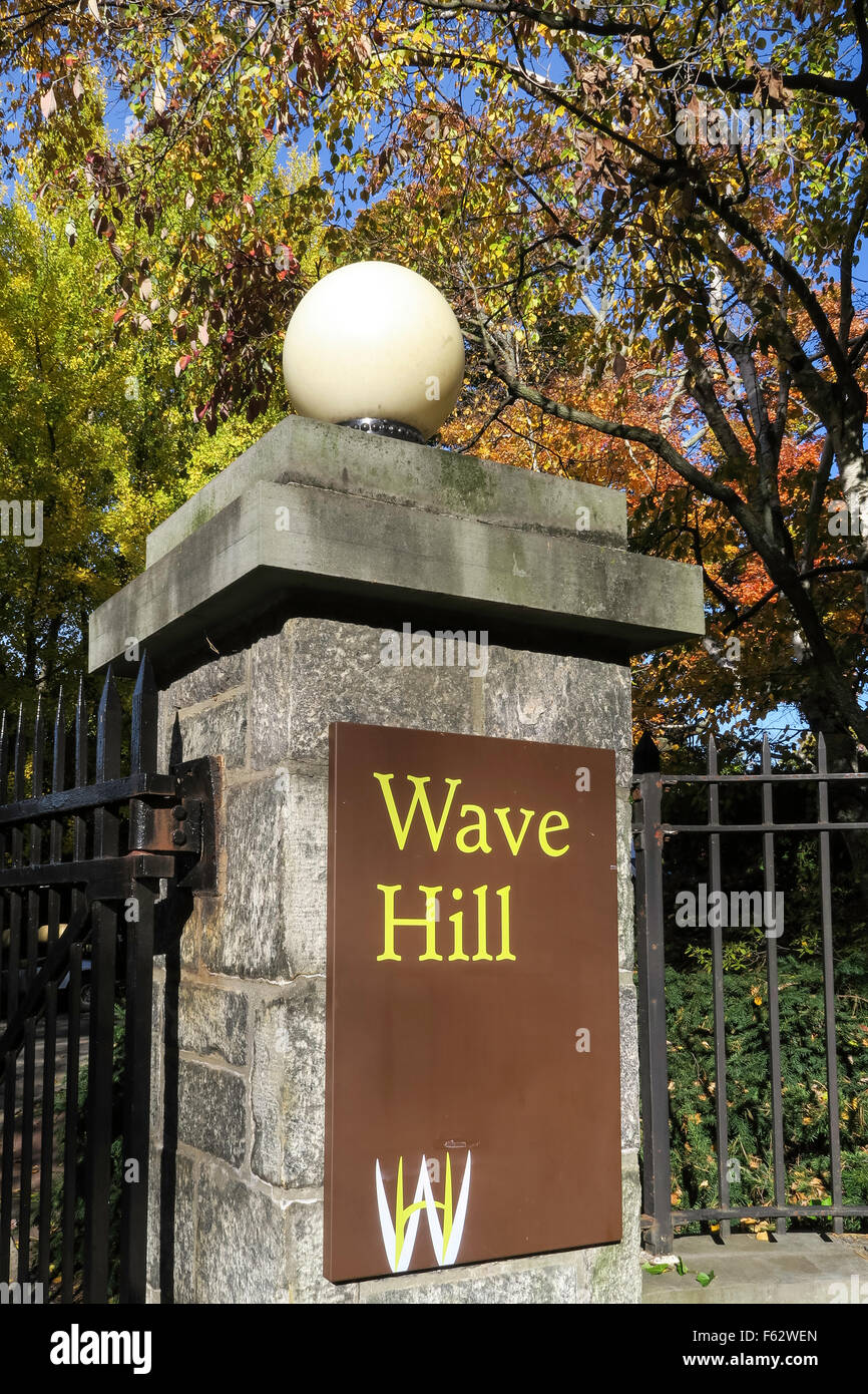 Wave Hill giardino pubblico nel Bronx, New York, Stati Uniti d'America Foto Stock