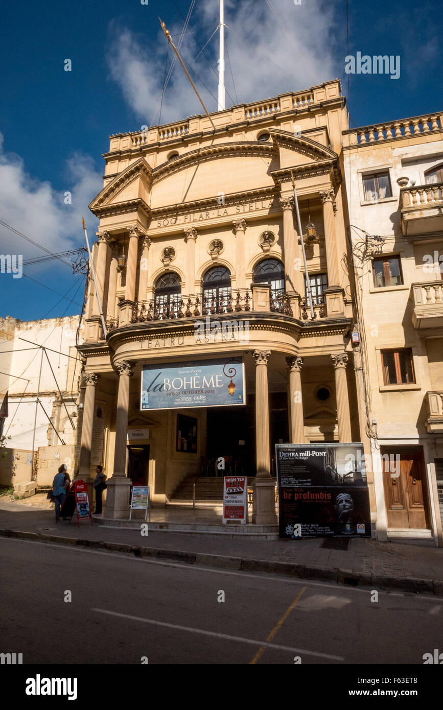 Il Teatro Astra in Victoria o Rabat, Gozo, Malta Foto Stock