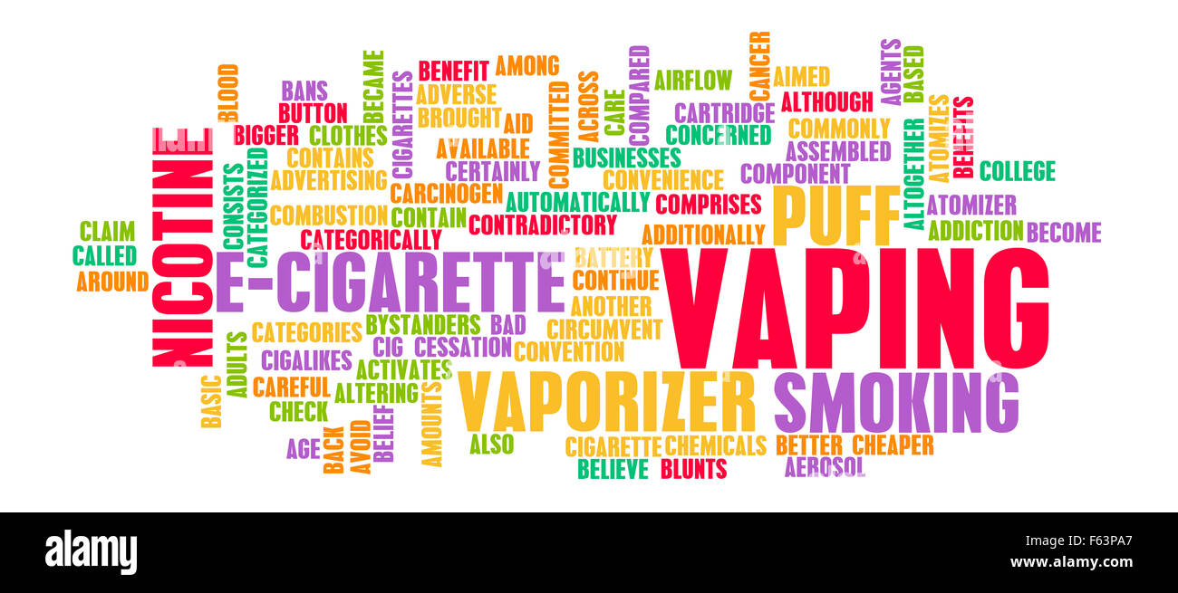 Vaping o una sigaretta elettronica come un concetto Foto Stock