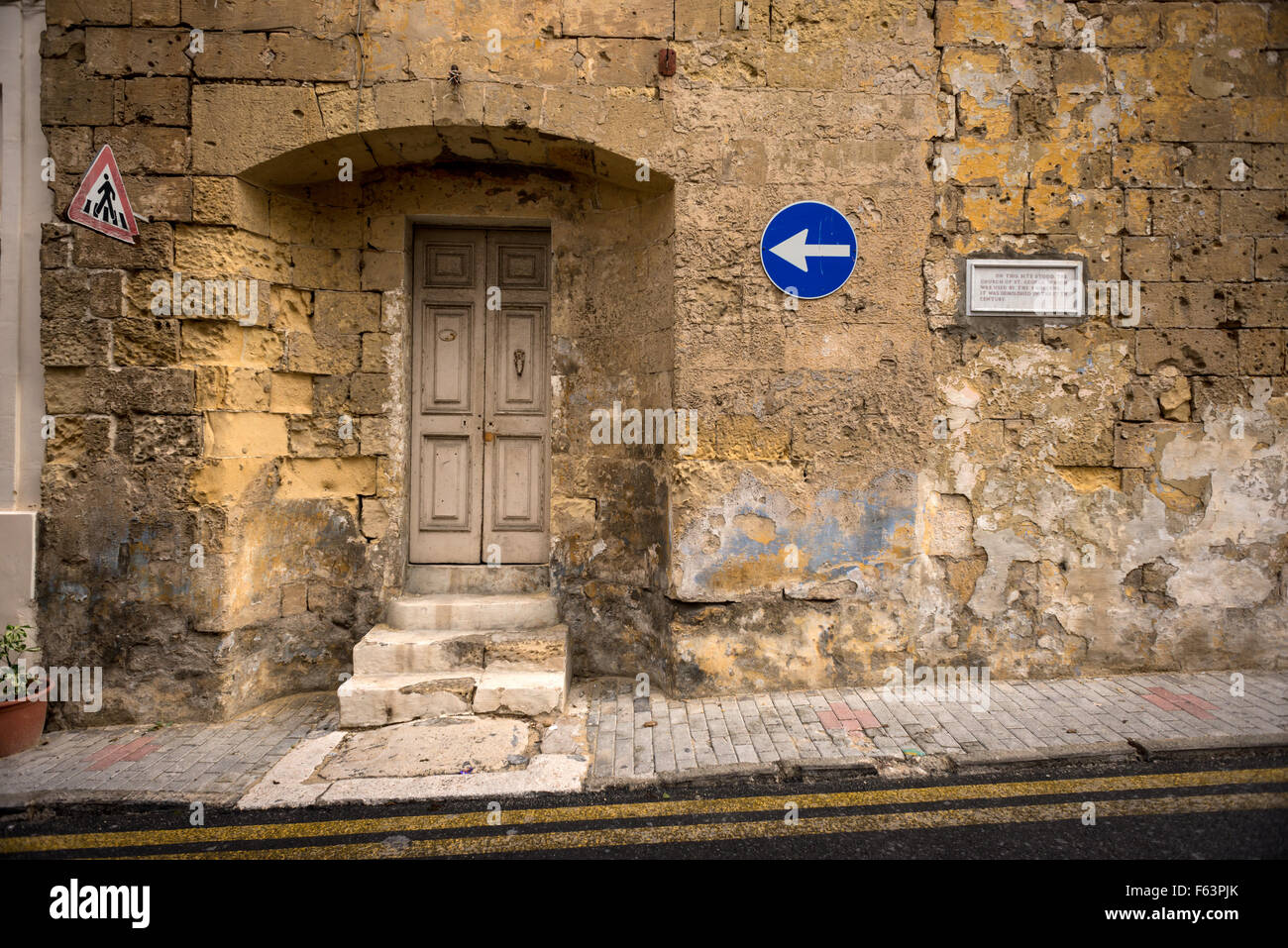 Scene di strada e i dettagli di La Valletta, Malta. Foto Stock