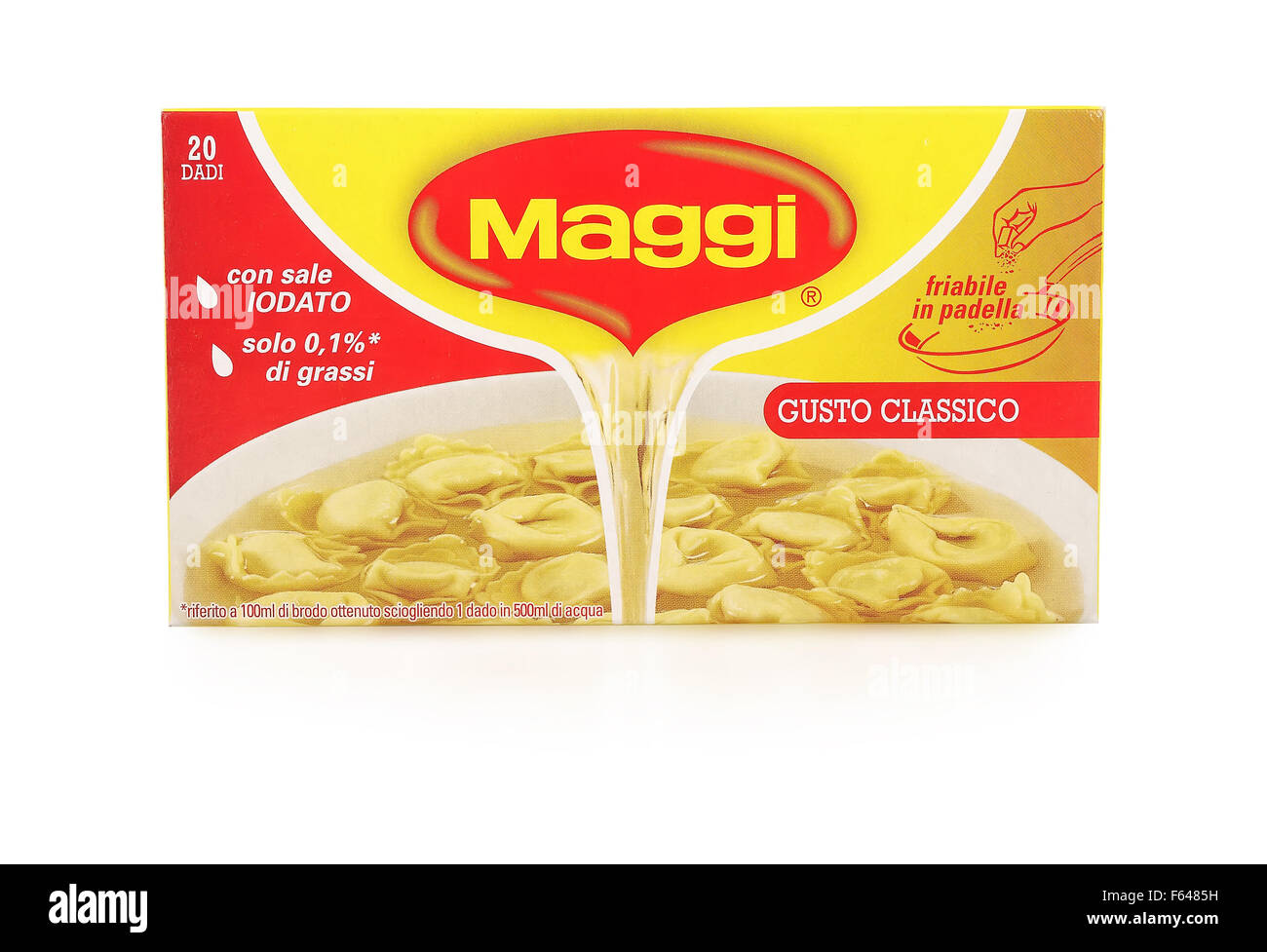 Maggi, cubetti di proprietà di Nestlé, Maggi è un marchio internazionale di zuppe, scorte, i dadi da brodo Foto Stock