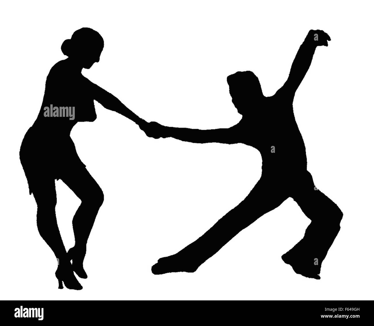 Latin fast balli. L uomo e la donna appassionatamente danza. Coppia giovane prende parte alle competizioni. Foto Stock