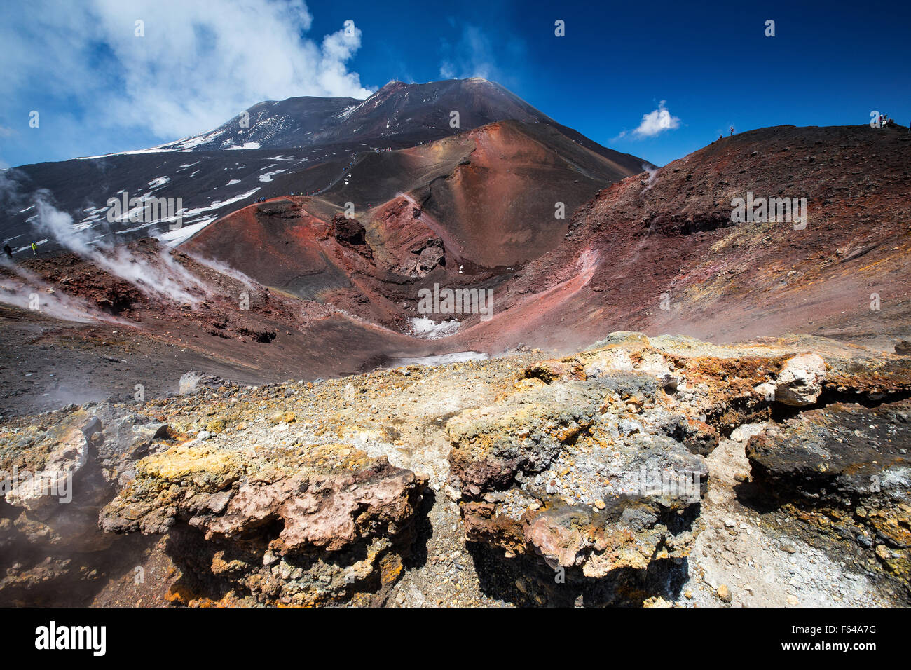 I crateri dell'Etna. Regione Sicilia. L'Italia. Foto Stock