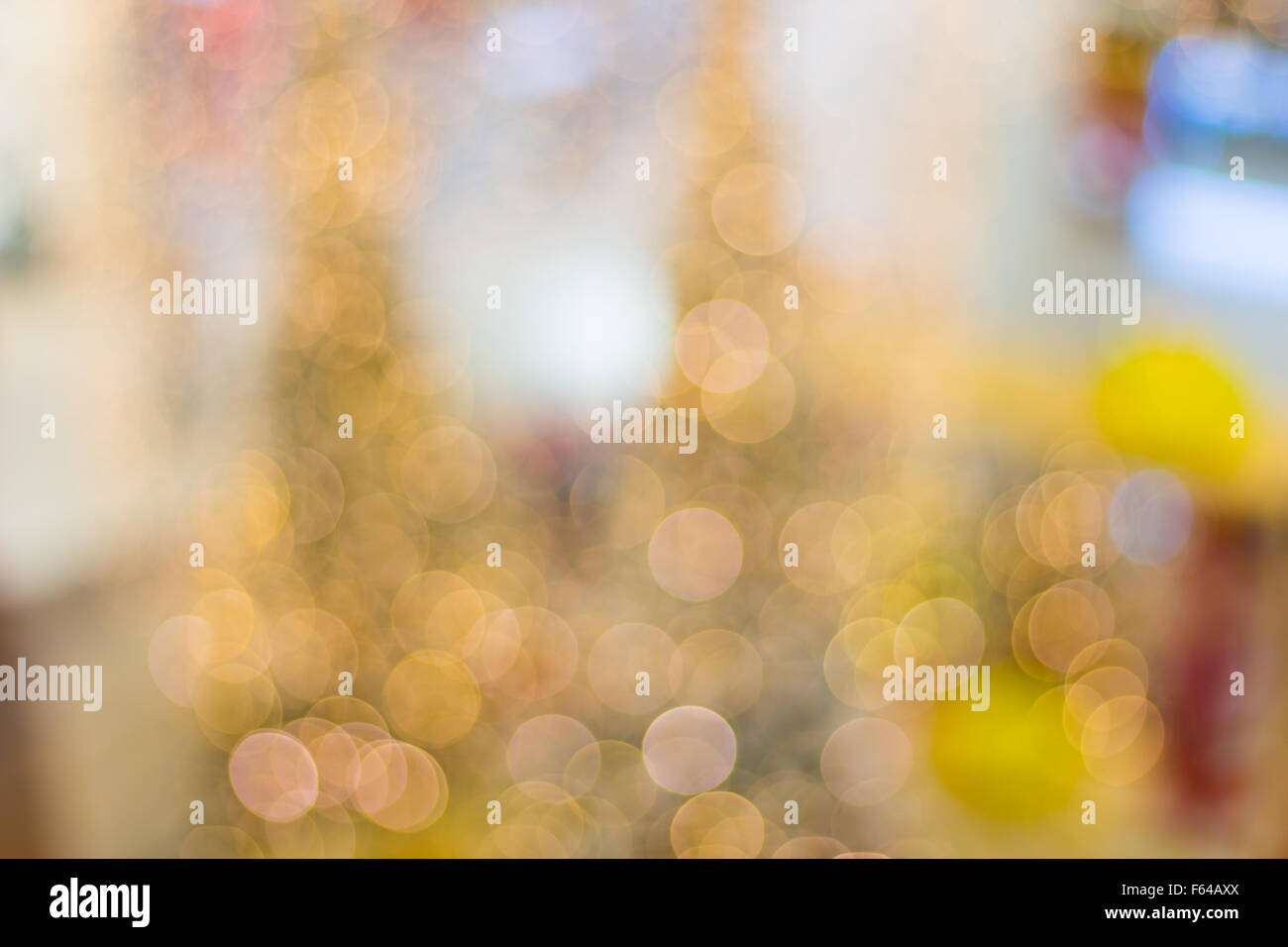 Abstract sfondo di Natale con luci sfocati Foto Stock