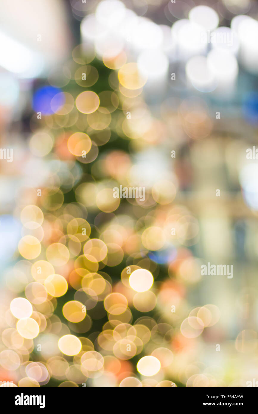 Abstract sfondo di Natale con luci sfocati Foto Stock