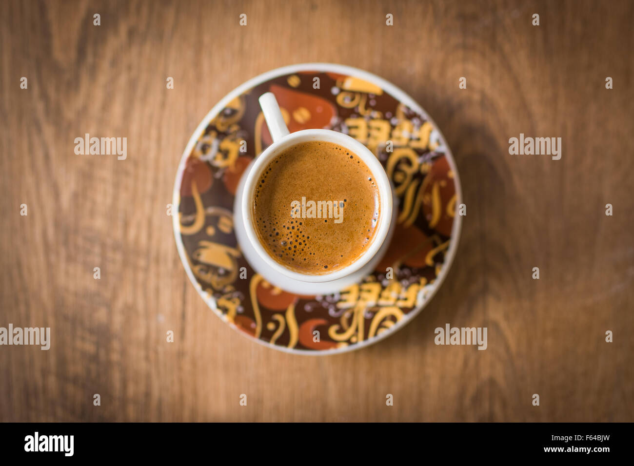 Fresco di caffè nero - close up Foto Stock
