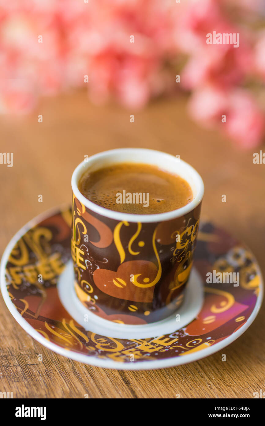 Fresh delizioso caffè turco Foto Stock