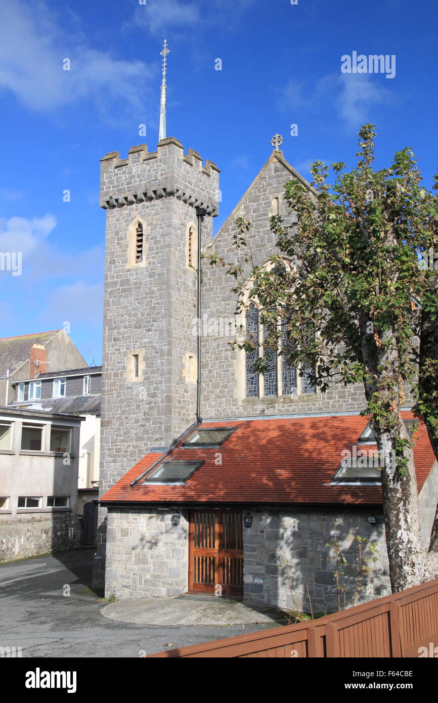 E Hollyrood St Teófilo RC della chiesa, South Parade, Tenby, Pembrokeshire, Dyfed Galles, Gran Bretagna, Regno Unito Regno Unito, Europa Foto Stock