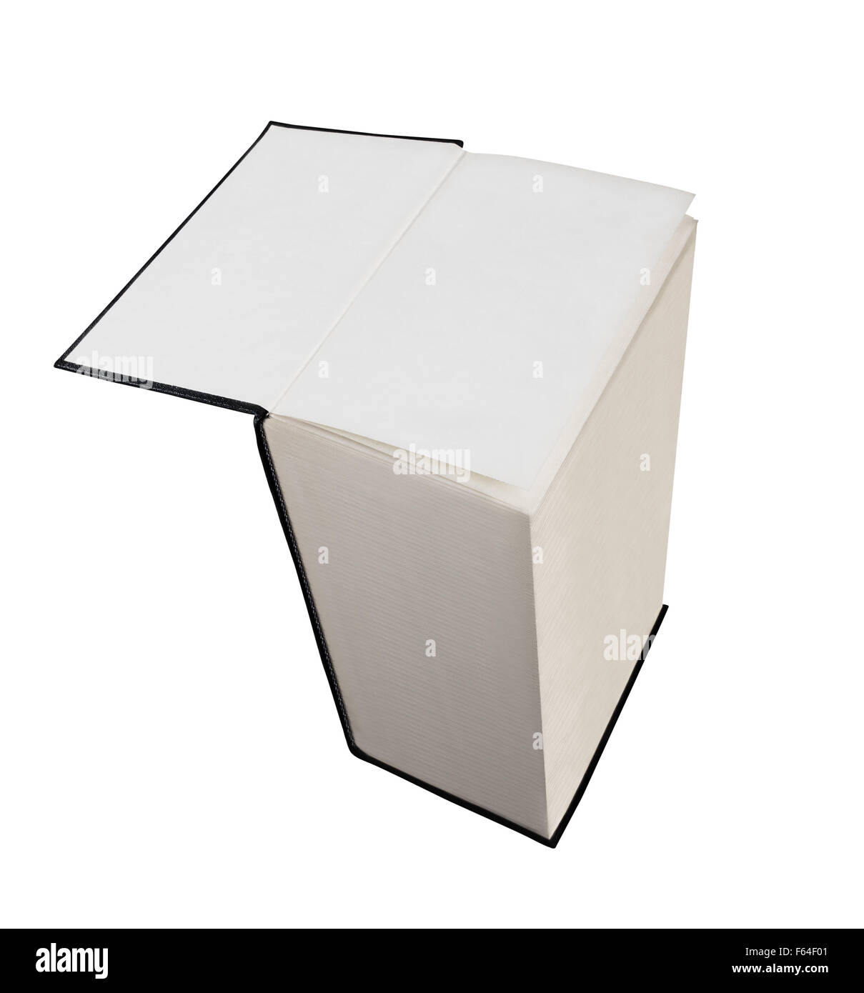 Molto spesso libro rilegato isolato su bianco Foto Stock