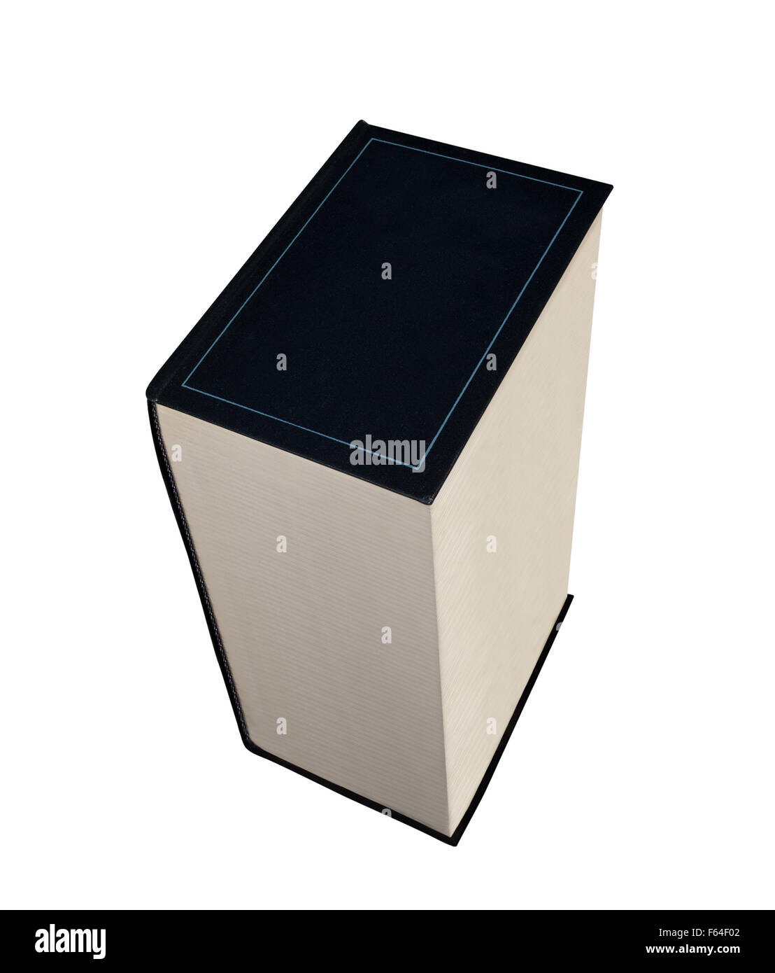 Molto spesso libro rilegato isolato su bianco Foto Stock