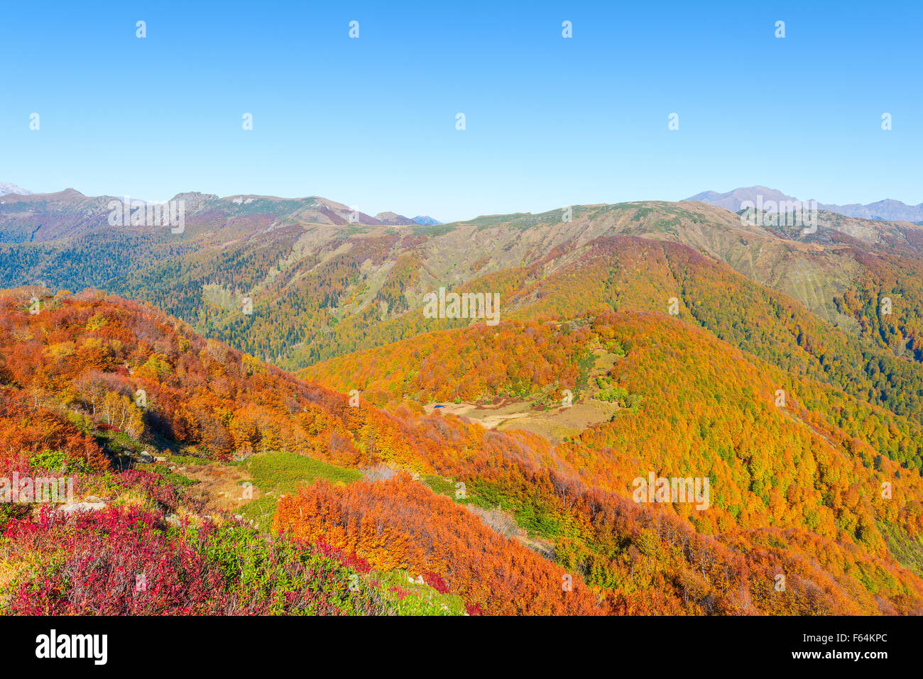 Autunno paesaggio di montagna. Foto Stock