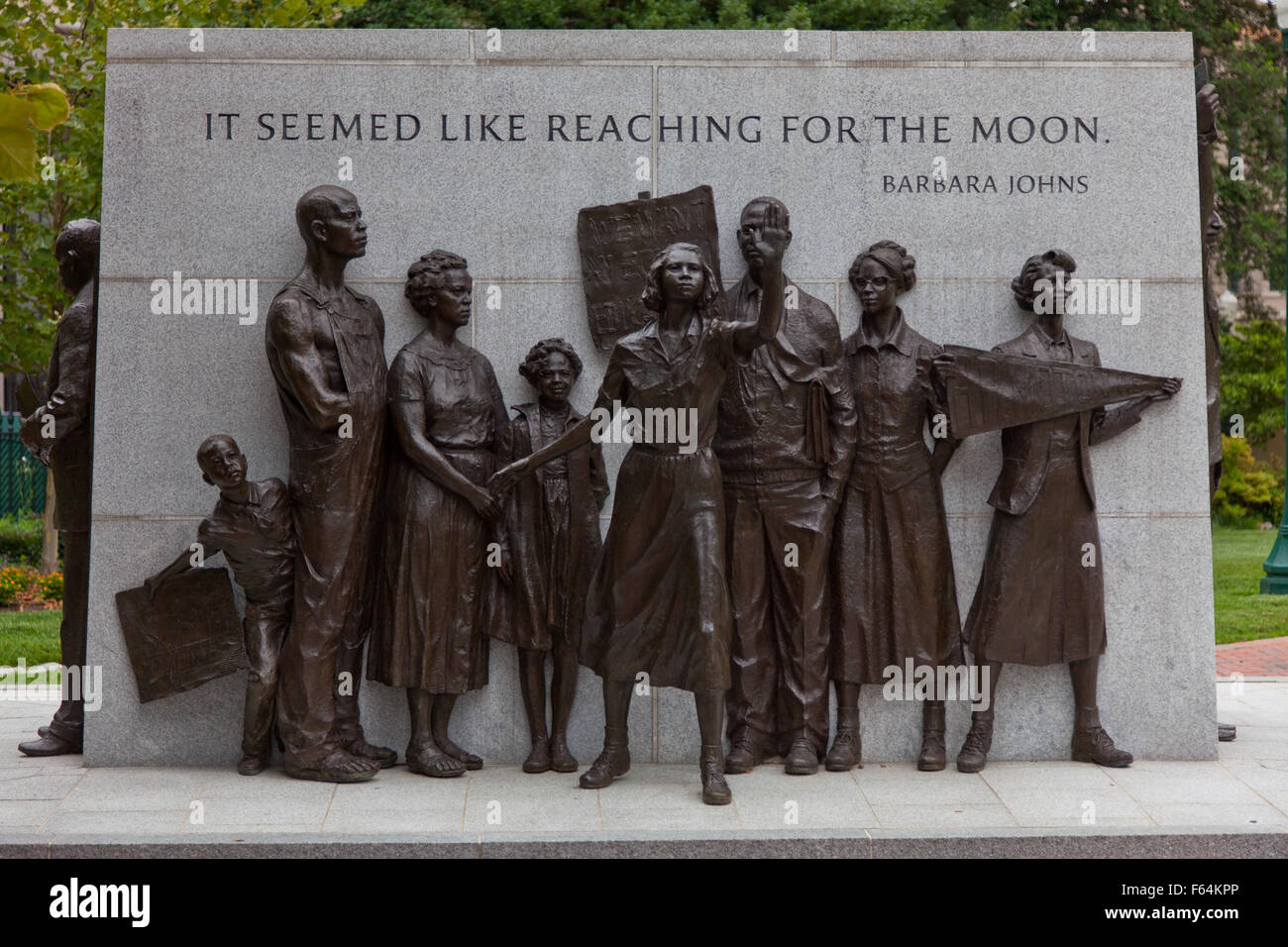 I diritti civili Memorial presso Piazza Capital in Richmond, Virginia Foto Stock