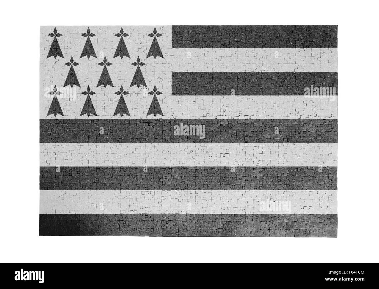 Grande puzzle di 1000 pezzi - bandiera - Brittany Foto Stock